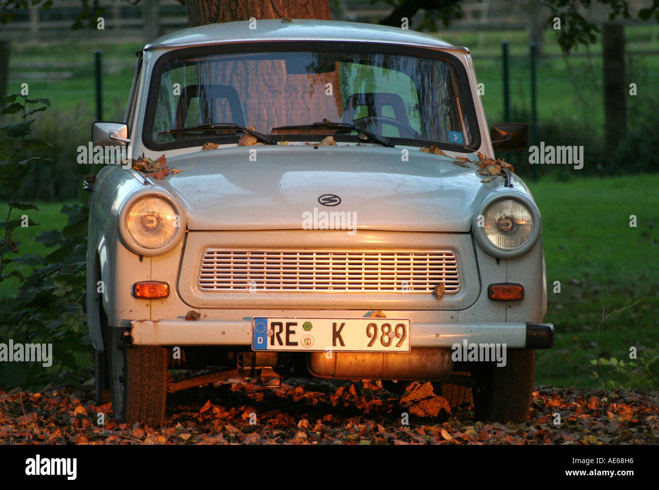 Trabant passenger car from the former GDR Stock Photo