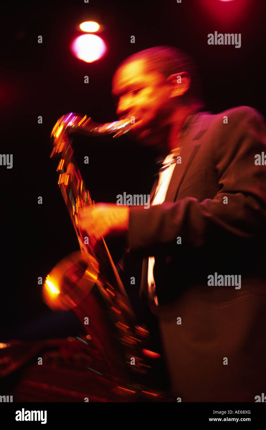 BRANFORD MARSALIS performs with the McCoy Tyner Trio at the MONTEREY JAZZ FESTIVAL CALIFORNIA Stock Photo