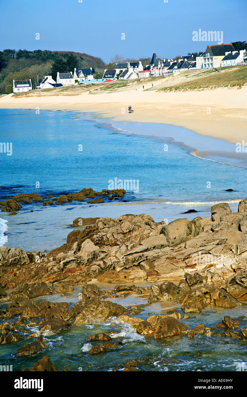 The coast between Audierne and Sainte Evette, brittany, France. Stock Photo