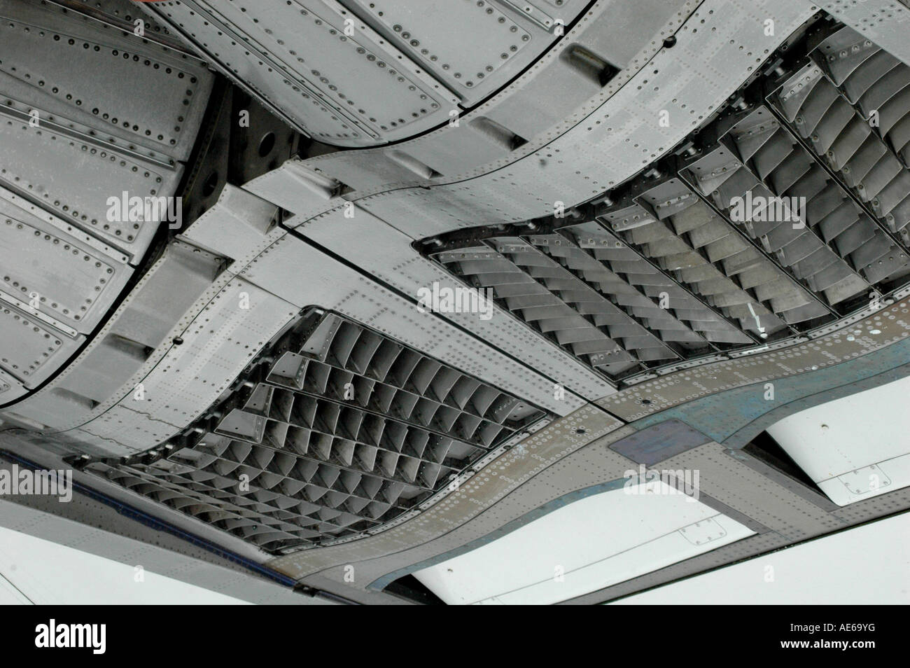 Vents on the jet engines of a Concorde supersonic jet Stock Photo