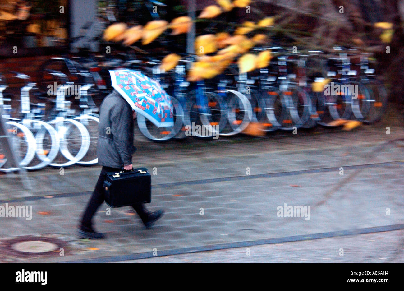 man with umbrella Stock Photo - Alamy