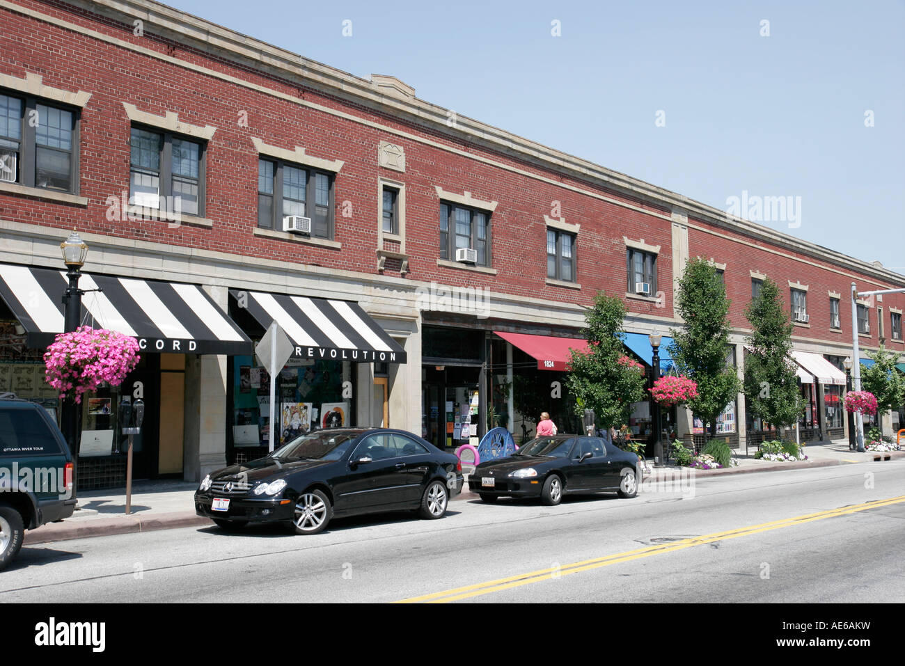 Cleveland Heights Ohio Coventry Village shopping stores Stock Photo