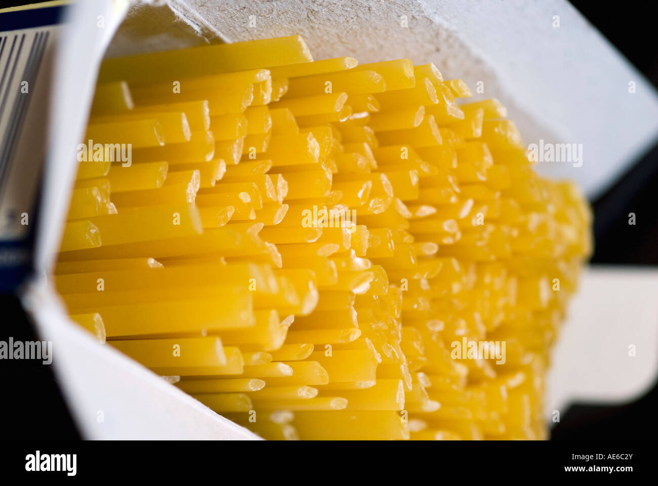 Boxed linguini pasta noodles Stock Photo Alamy