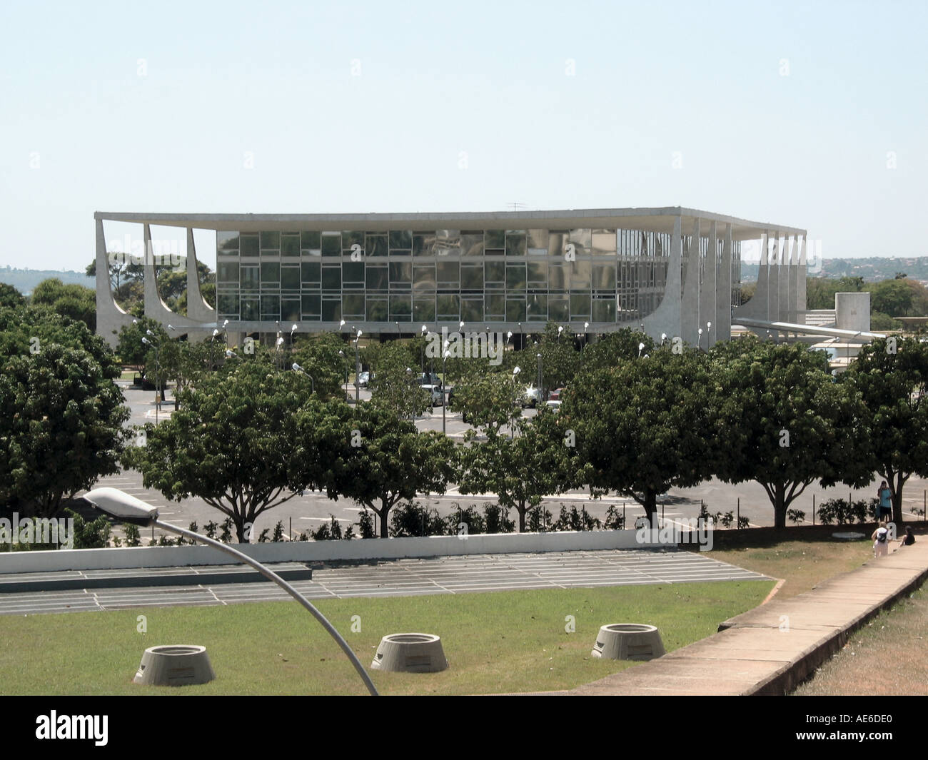 Planalto Palace in Brasilia Three Powers Square Stock Photo