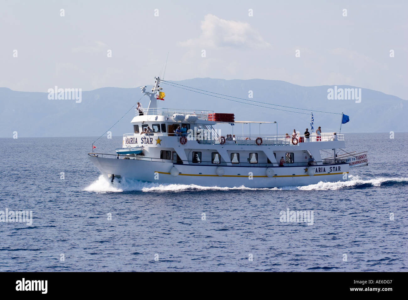 Passenger boat sailing between Kos, Greece and Bodrum, Turkey Stock Photo Alamy