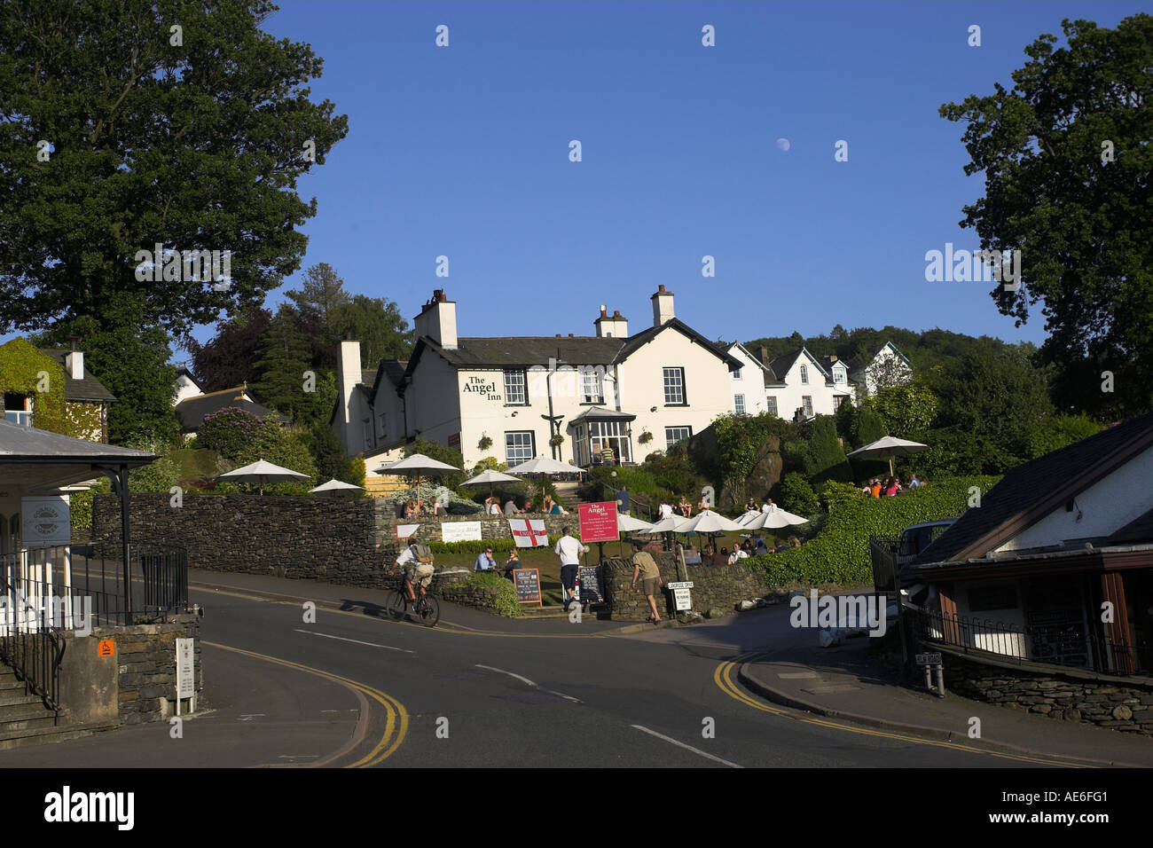Views Around Bowness on Windermere Cumbria UK The Angle Hotel Stock