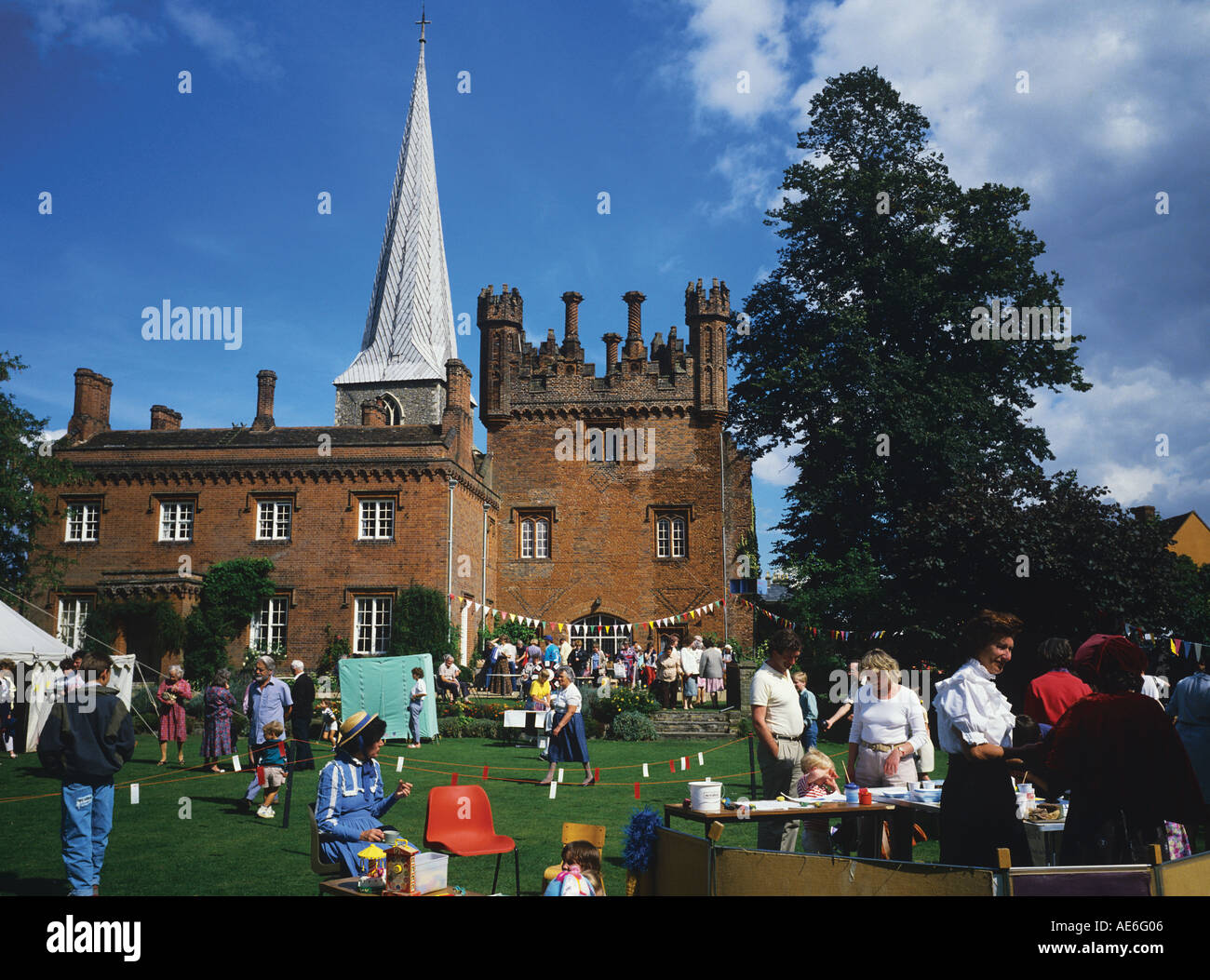 summer fete in the Deanery behind St Mary s church in the Suffolk market town of Hadleigh Stock Photo