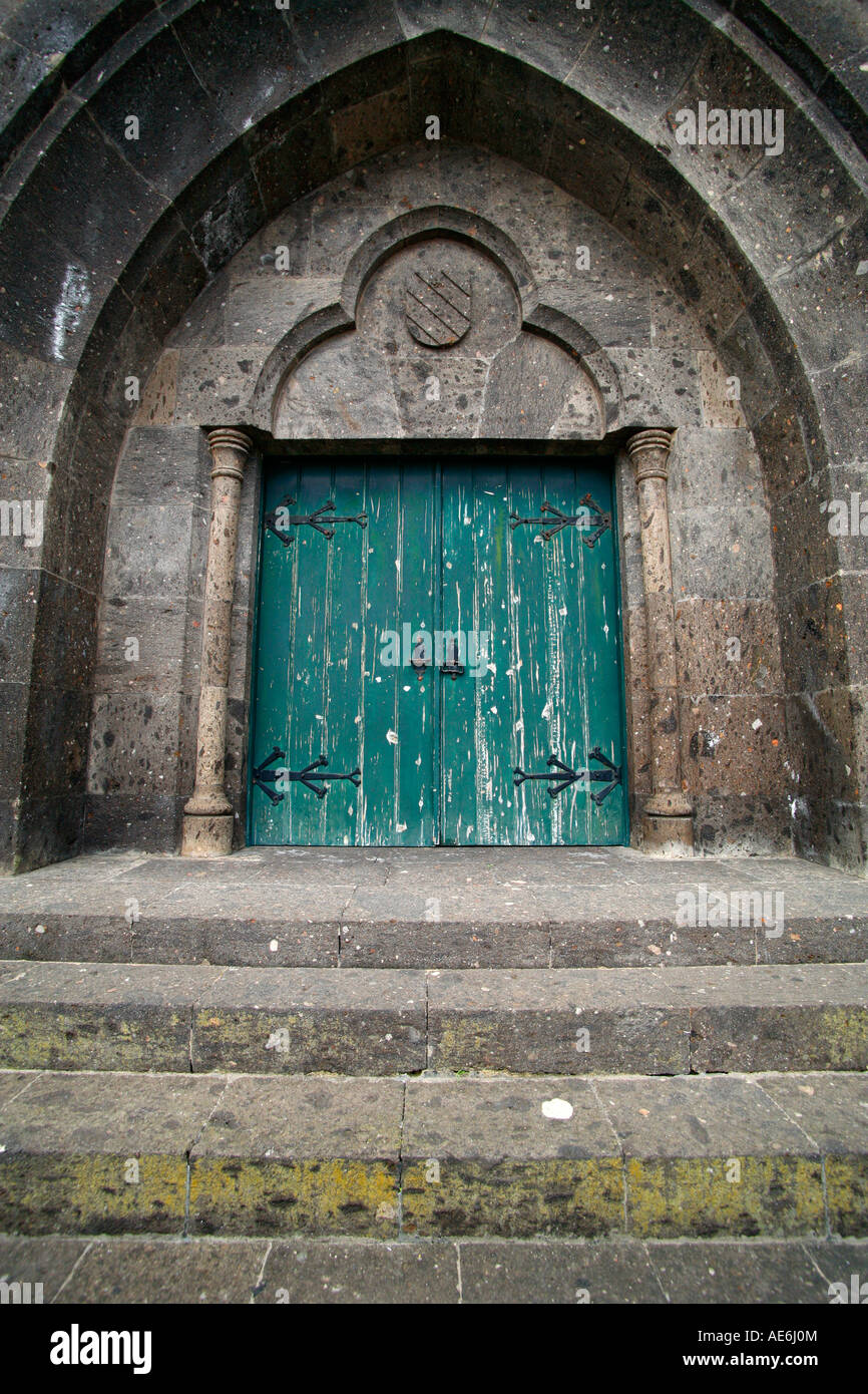 The main gates of Convent of Santo André in the town of Vila Franca do ...