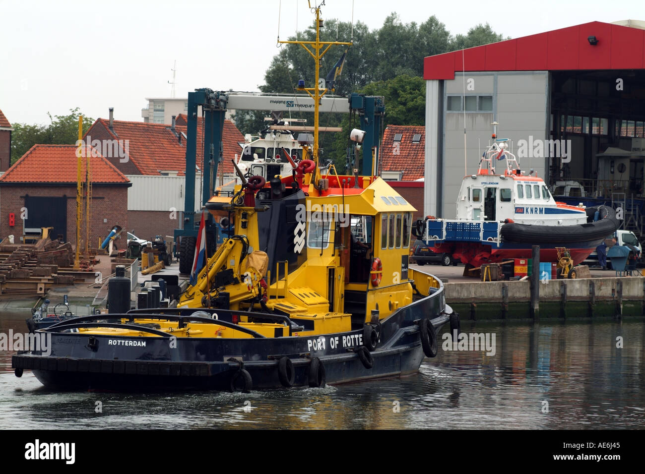 Port of Rotterdam sea going tug quayside in Maassluis The Netherlands Europe EU Stock Photo