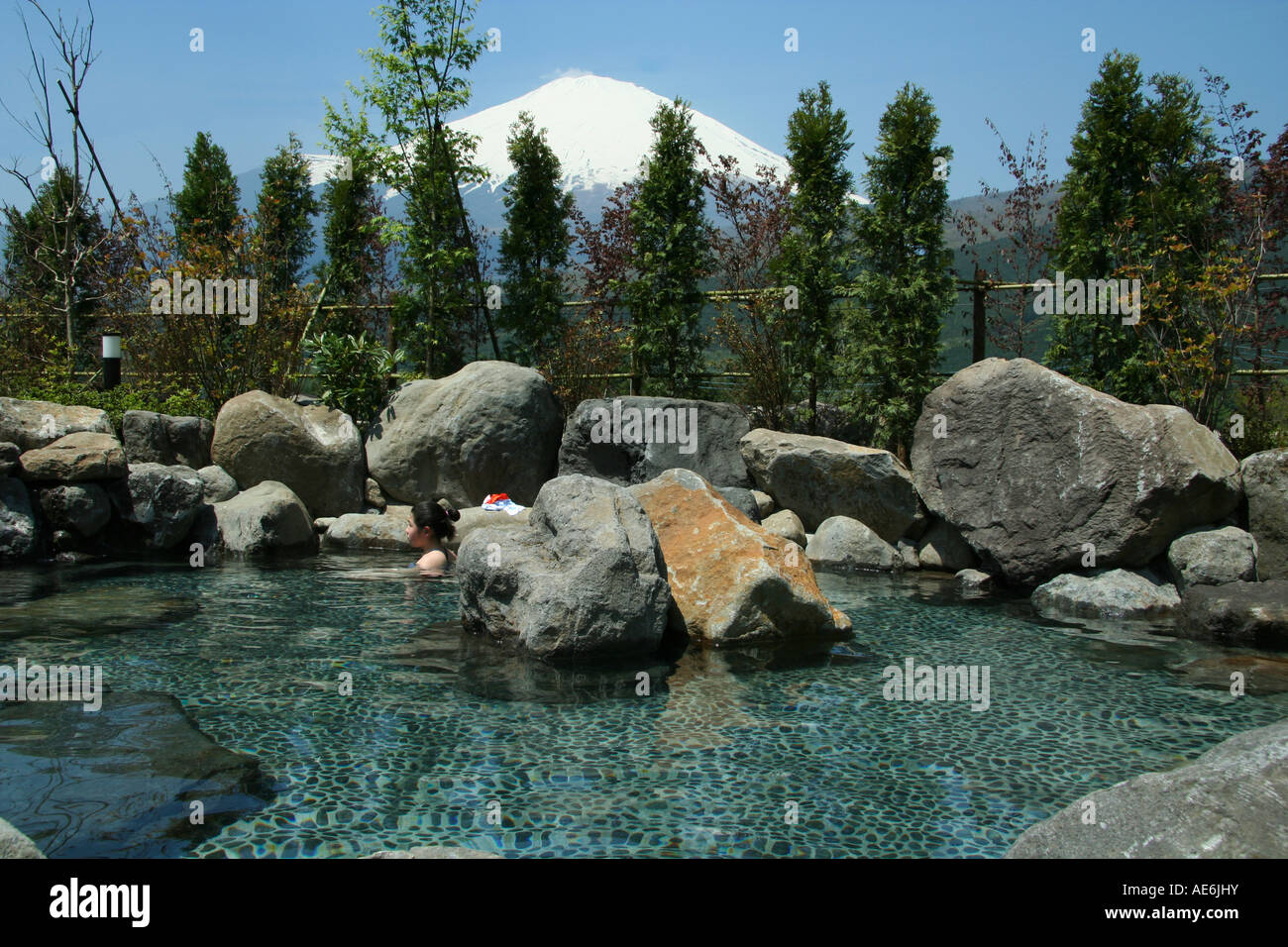 Fuji Hot Springs Stock Photo