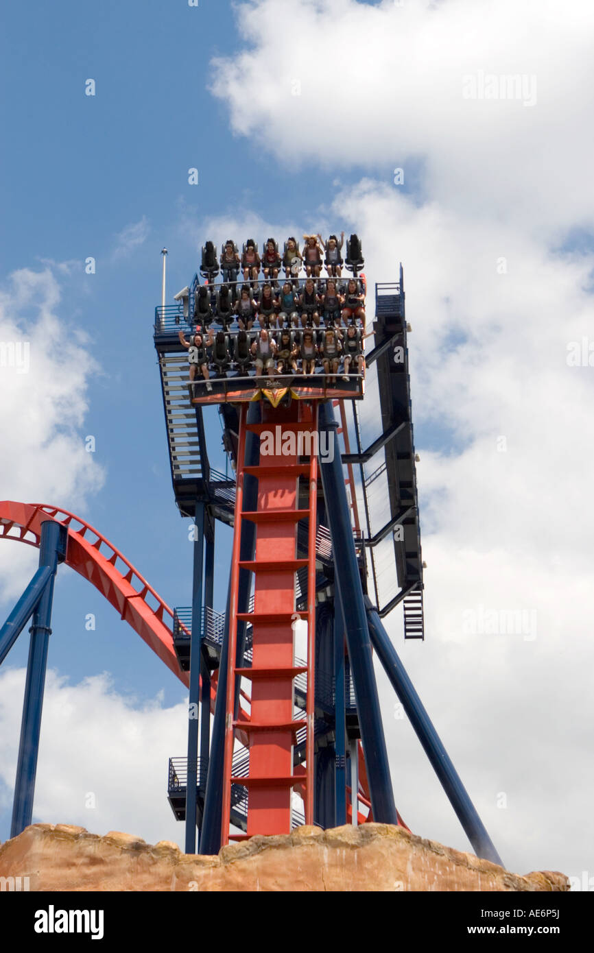 Roller Coaster At Busch Gardens Theme Park In Tampa Florida Usa