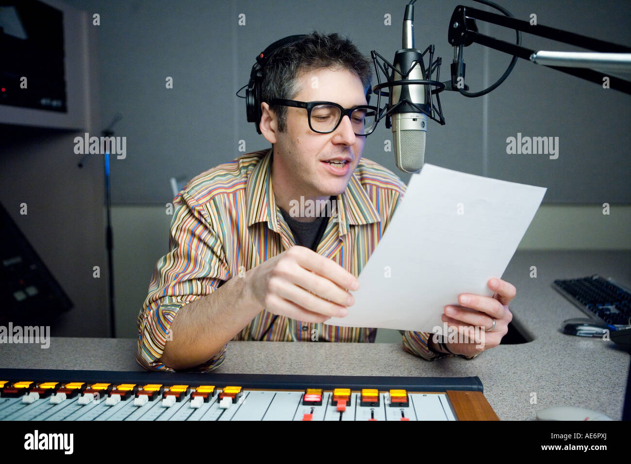 This American Life" host Ira Glass in studio at Chicago radio station WBEZ  Stock Photo - Alamy
