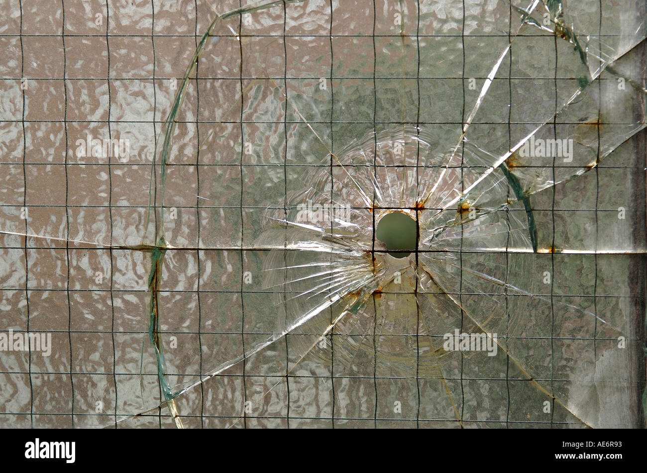 Bullet holes in glass window hi-res stock photography and images - Alamy