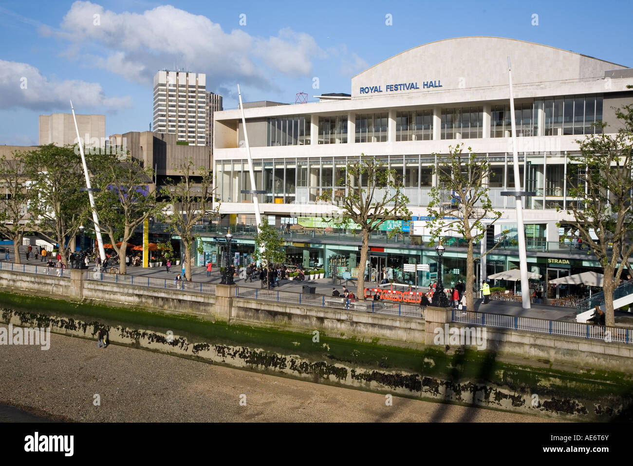 Royal Festival Hall on the southbanks of the river Thames London England Stock Photo