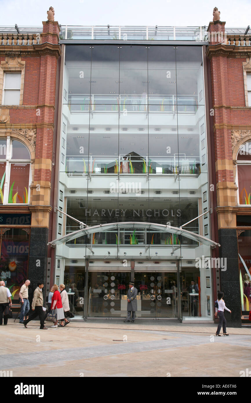Exterior of the Harvey Nichols store in Leeds city centre, Yorkshire
