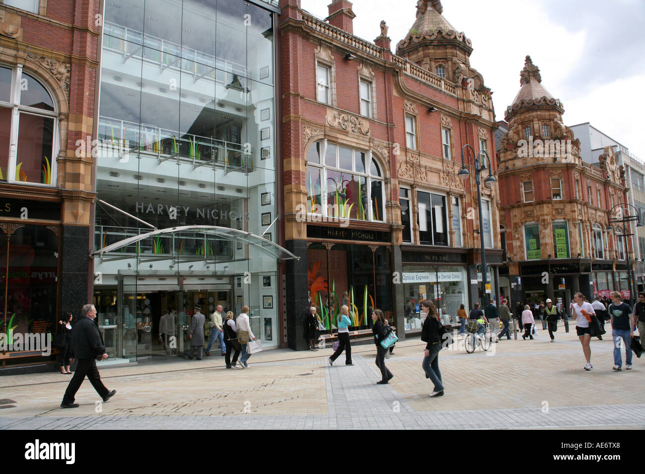 Exterior of the Harvey Nichols store in Leeds city centre, Yorkshire