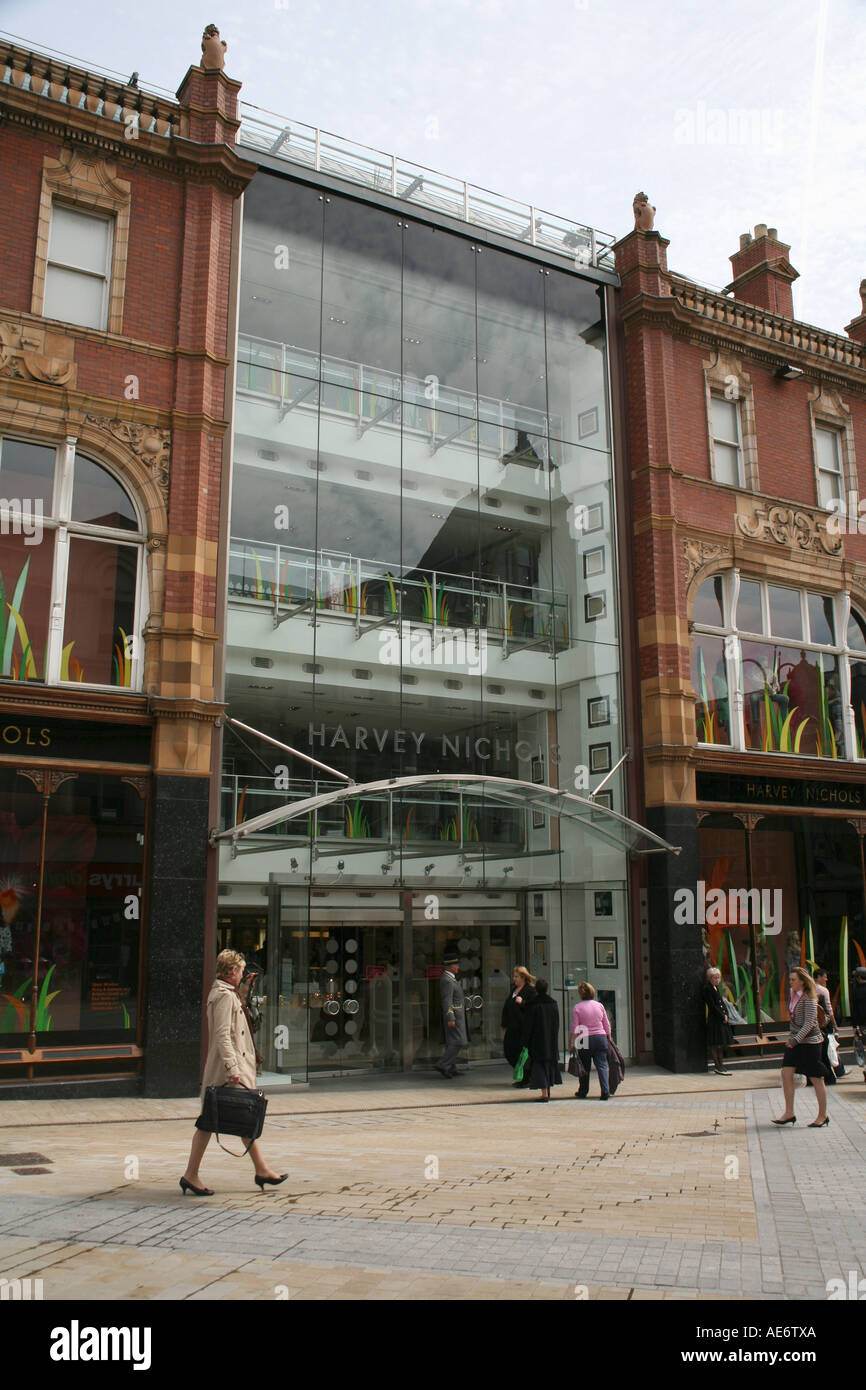 Exterior of the Harvey Nichols store in Leeds city centre, Yorkshire