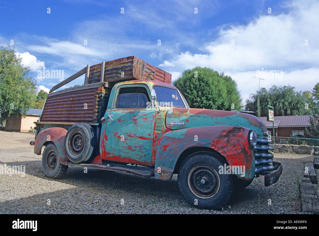 '^1949 Chevrolet ^3600 ^pickup truck, 'New Mexico', USA' Stock Photo