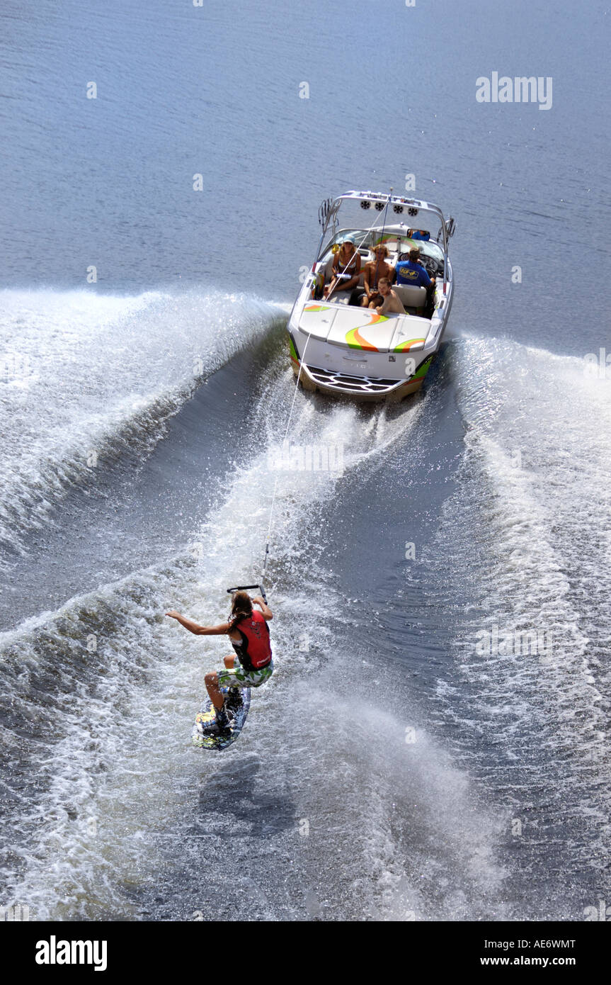 Wakeboarding Behind Boat
