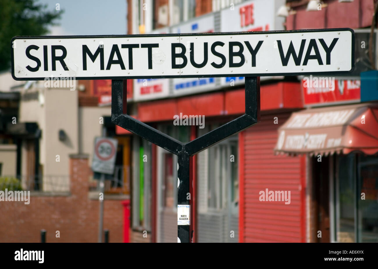 2 X Manchester United FC Sir Matt Busby Way Street Sign 