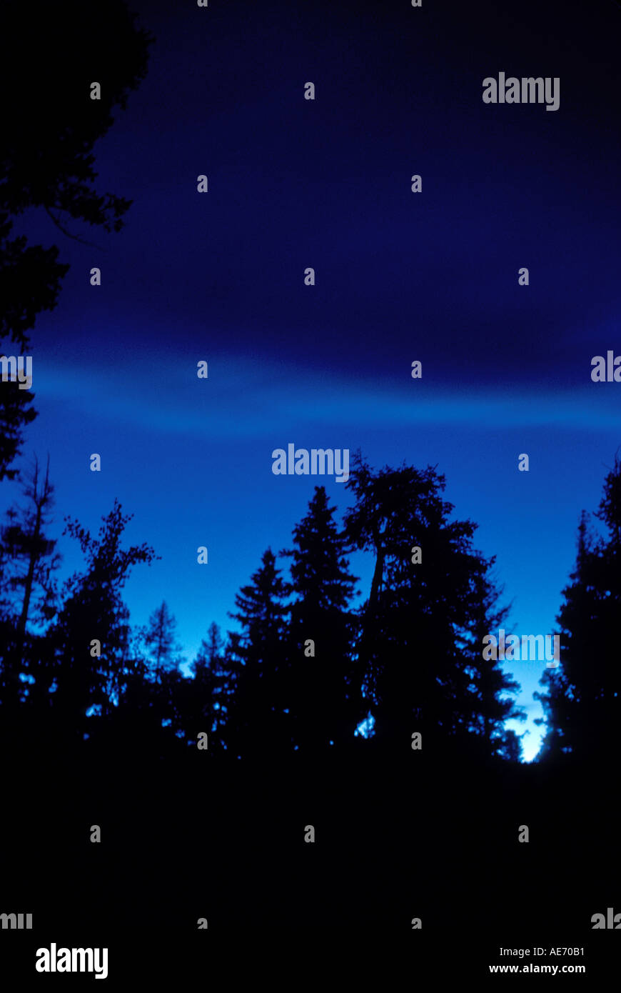 Twighlight sky storm front Stock Photo