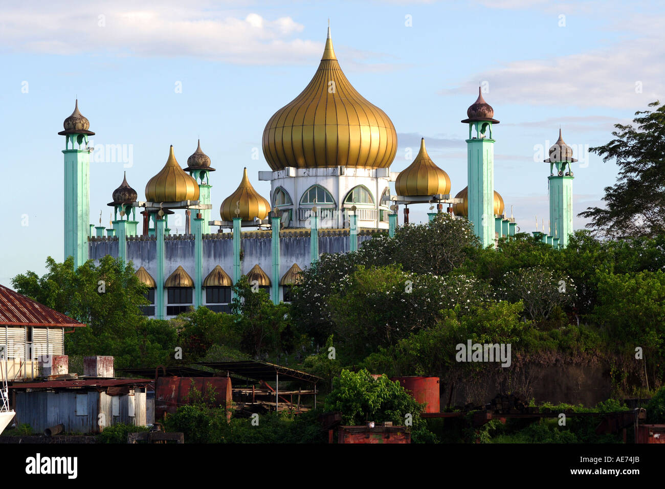Sarawak State Mosque, the Main Mosque or the Kuching Mosque, Kuching, Sarawak, Borneo, Malaysia Stock Photo
