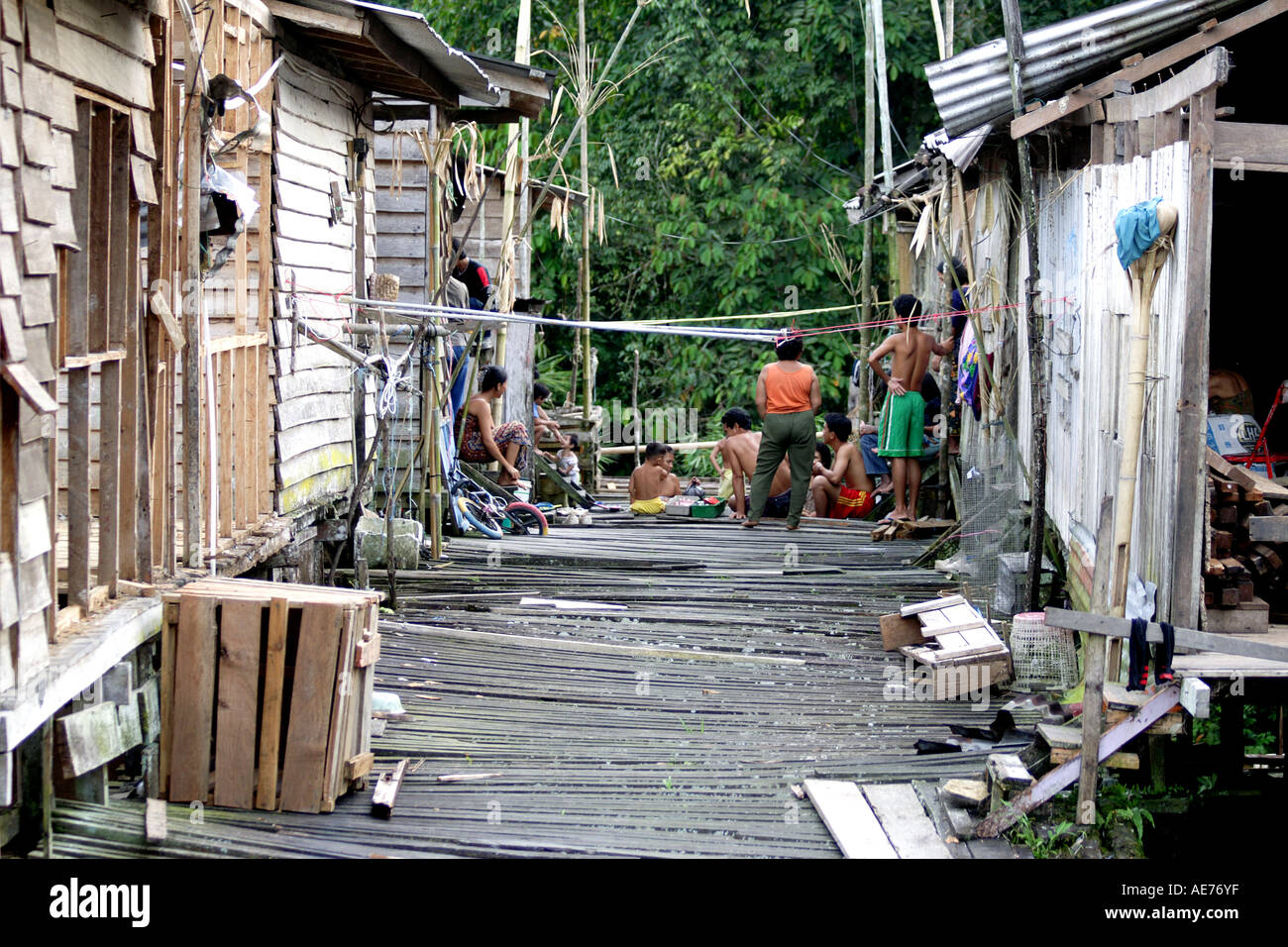 Rumah Bundong A Traditional Iban Longhouse Kapit Sarawak Borneo Malaysia Stock Photo Alamy