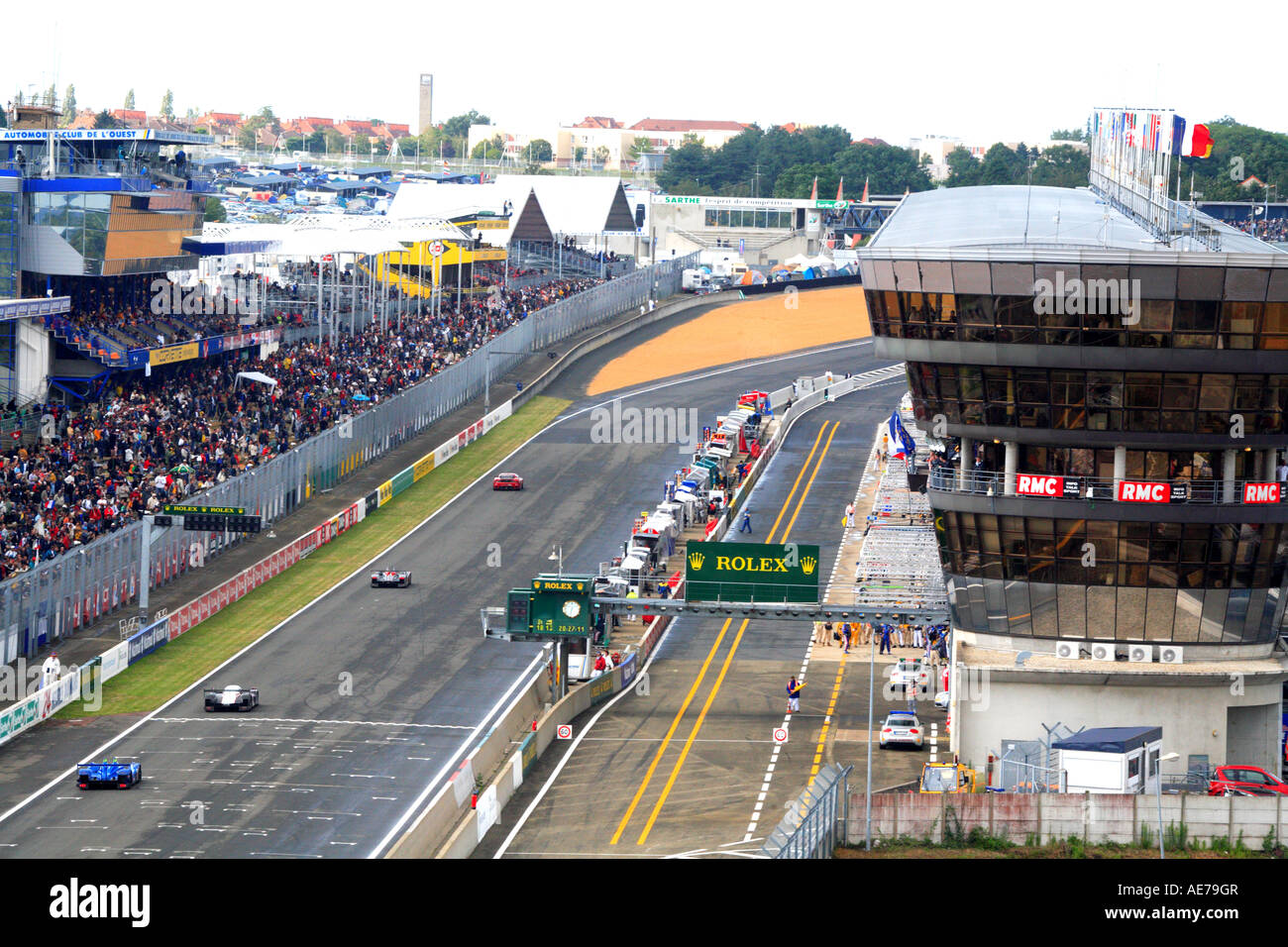 Le Mans grandstand Stock Photo Alamy