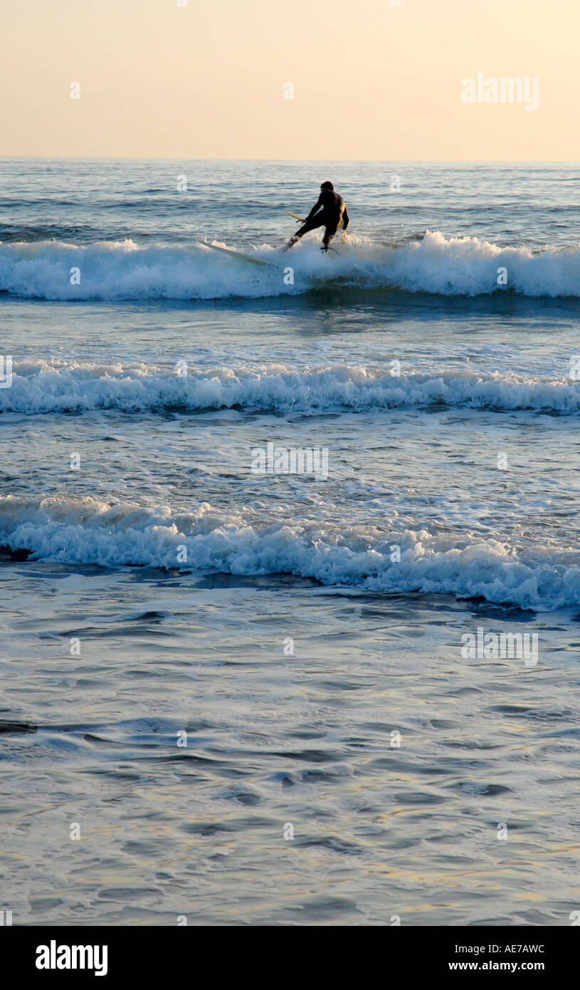 Surfers love the Cornwall coast Stock Photo