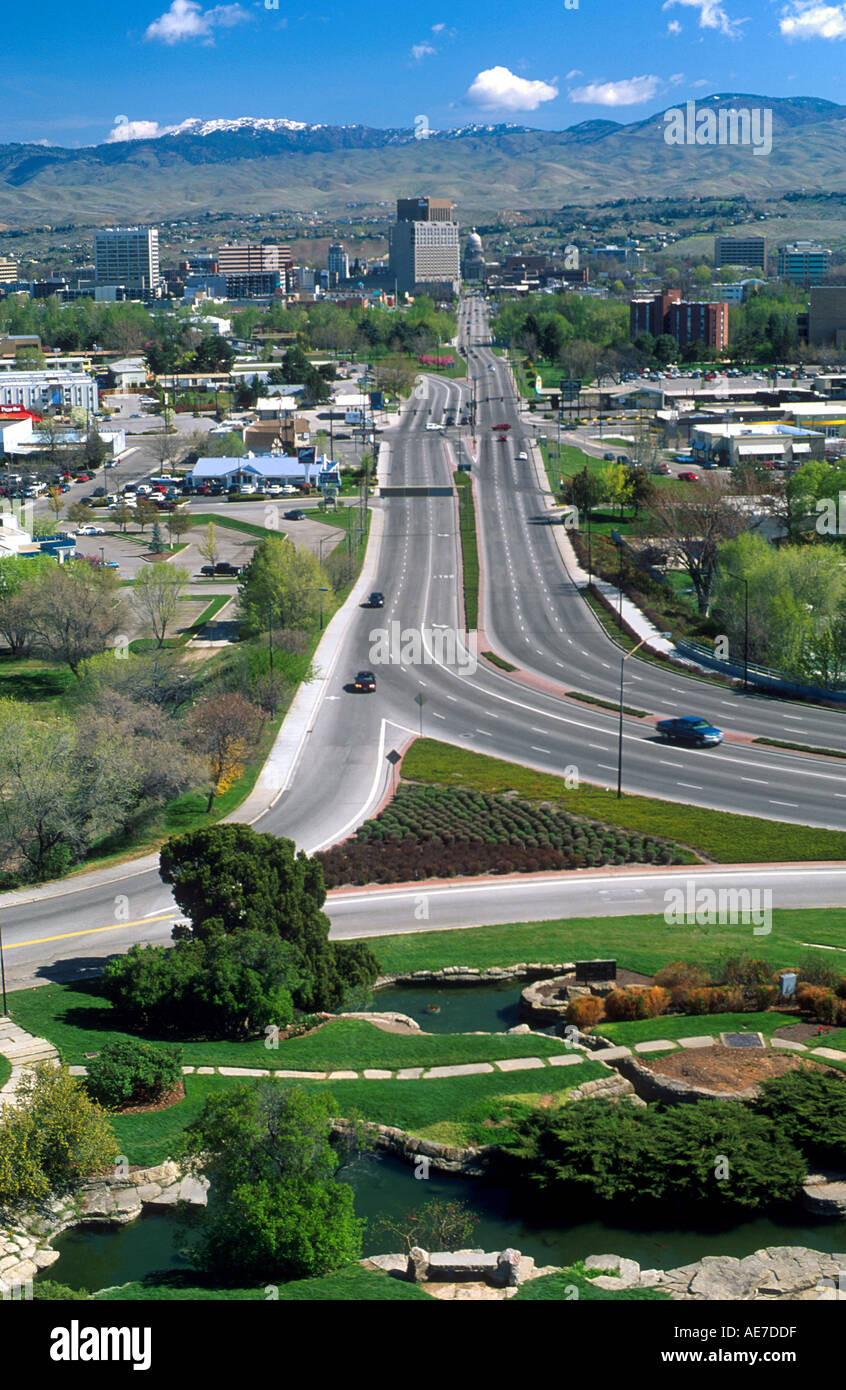 Overview of the city of Boise Idaho Stock Photo Alamy