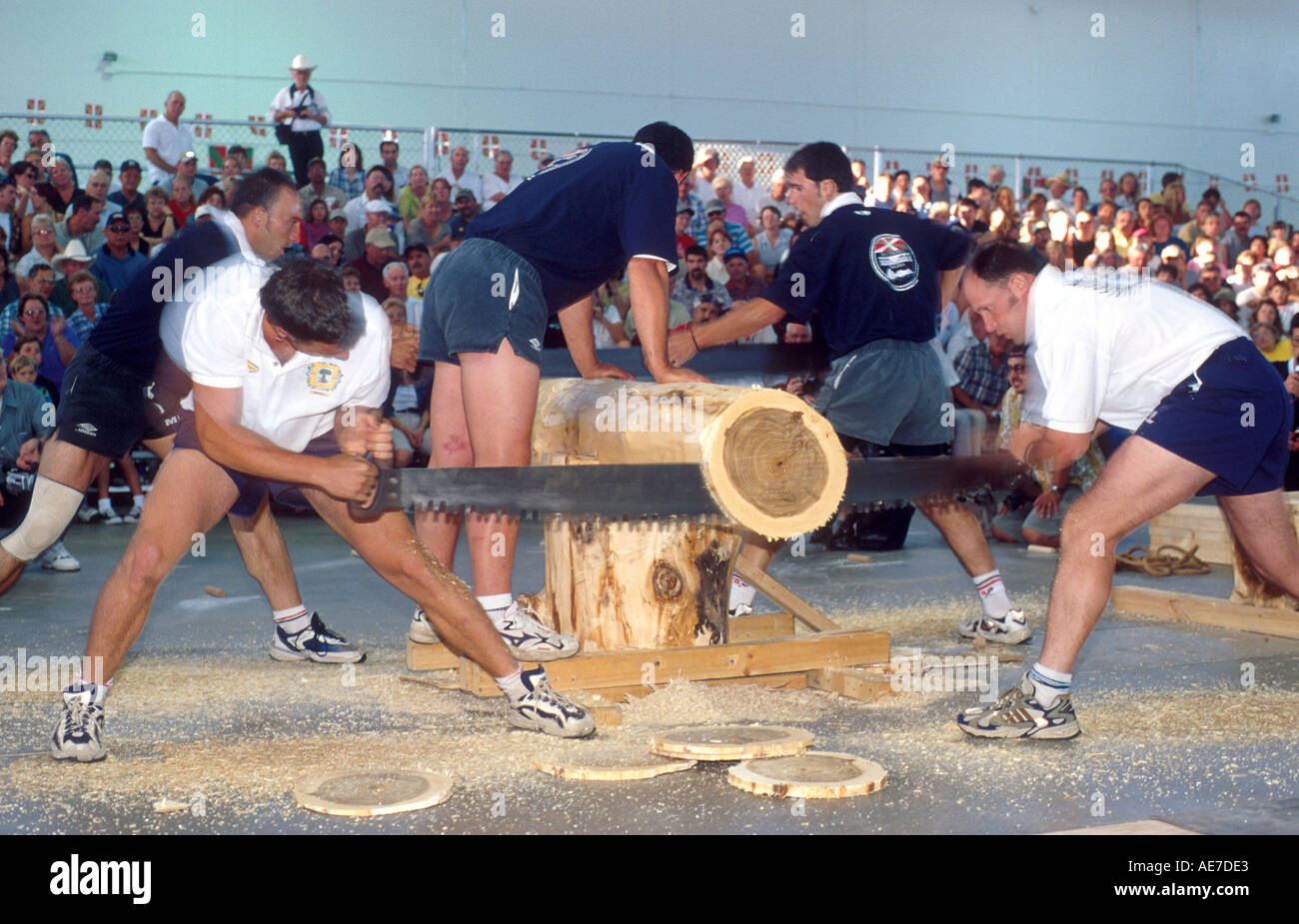 Basque lumberjack competition in Boise Idaho  Stock Photo