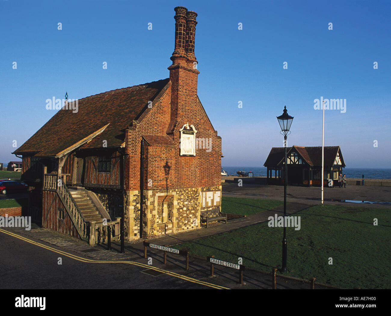 Brick timber building dates from 1520 Still used to day for council meetings Stock Photo