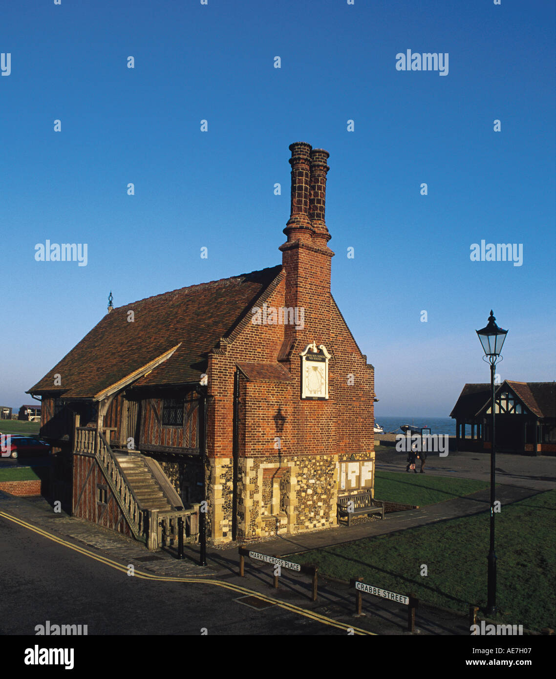Brick timber building dates from1520 Still used to day for council meetings Stock Photo