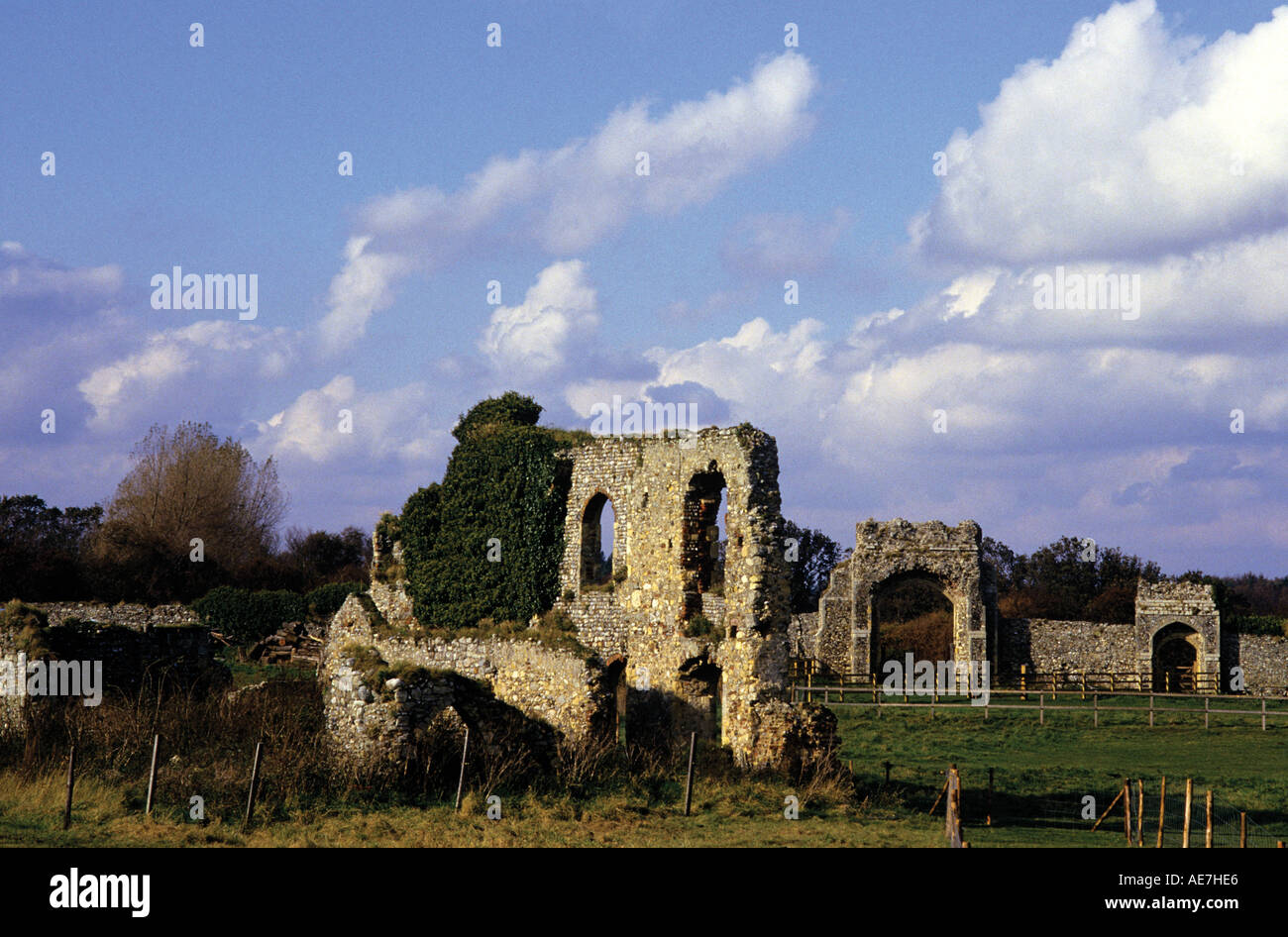 Ruins of Greyfriars priory Dunwich Suffolk Stock Photo
