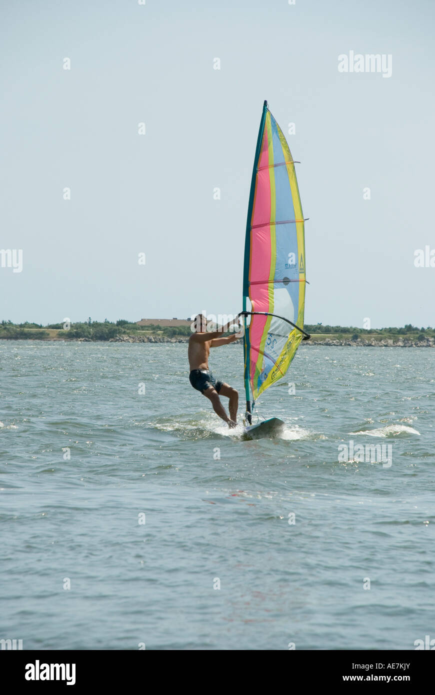 a windsurfer on The Great South Bay Long Island New York near Robert