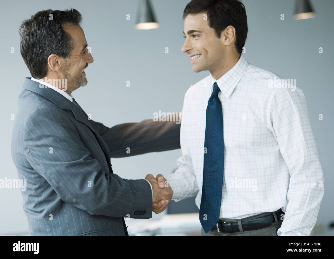 Two businessmen shaking hands Stock Photo