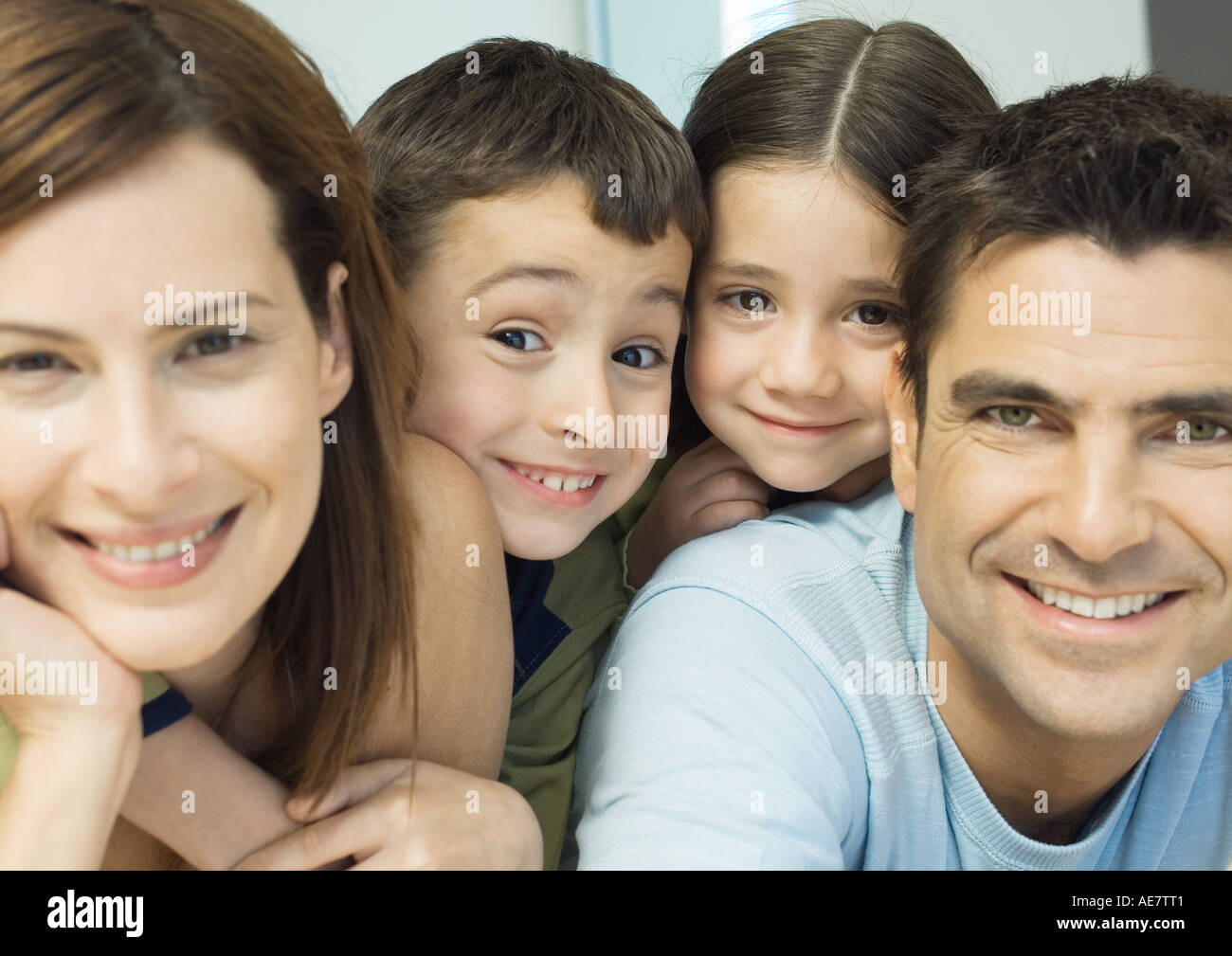 Family portrait, close-up Stock Photo