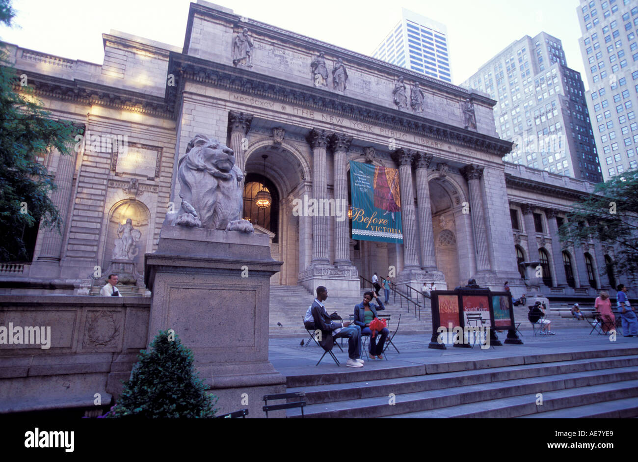New York public library NY USA Stock Photo Alamy