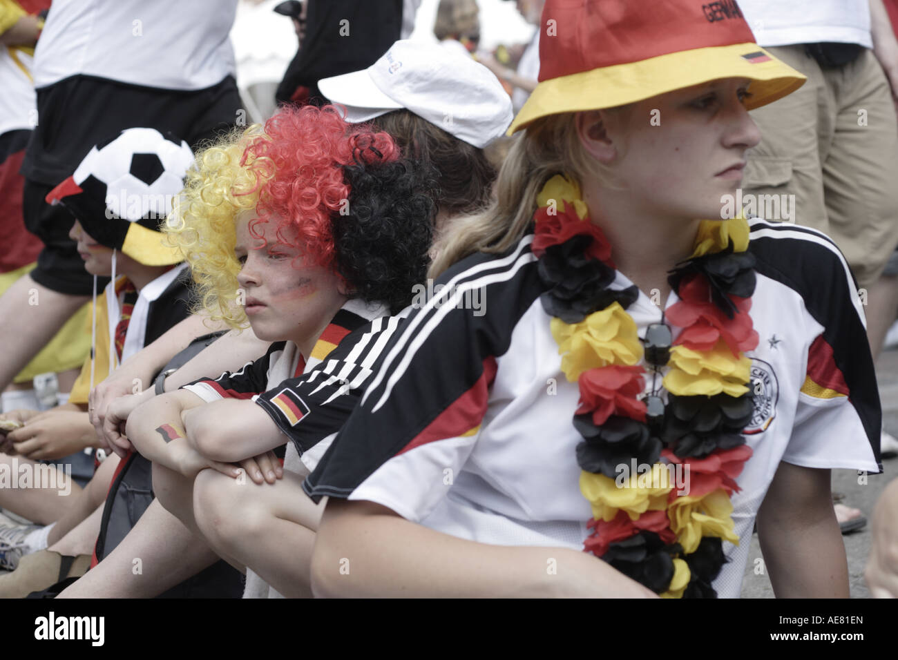 German football fans during World Cup 2006 Stock Photo