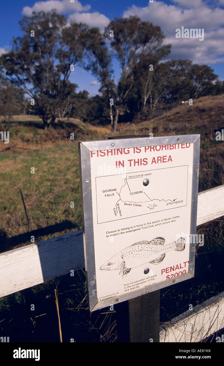 Fishing prohibited Victoria, Australia, Stock Photo