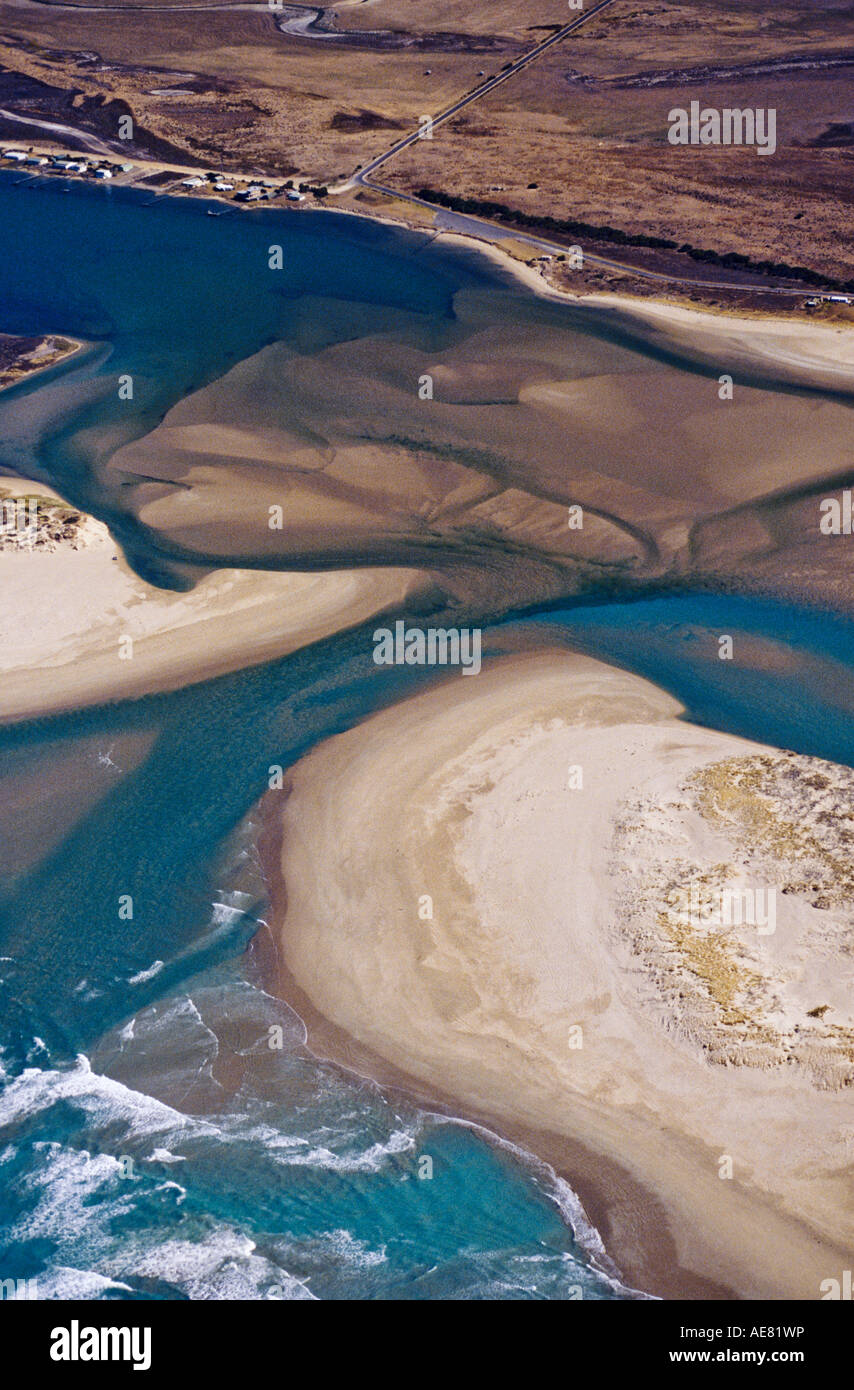 “Murray River mouth” and “Southern Ocean” [South Australia] Stock Photo
