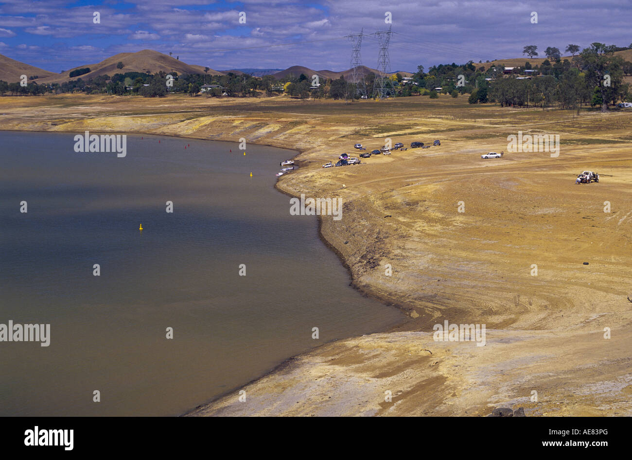 Lake Eildon during drought Victoria, Australia Stock Photo Alamy