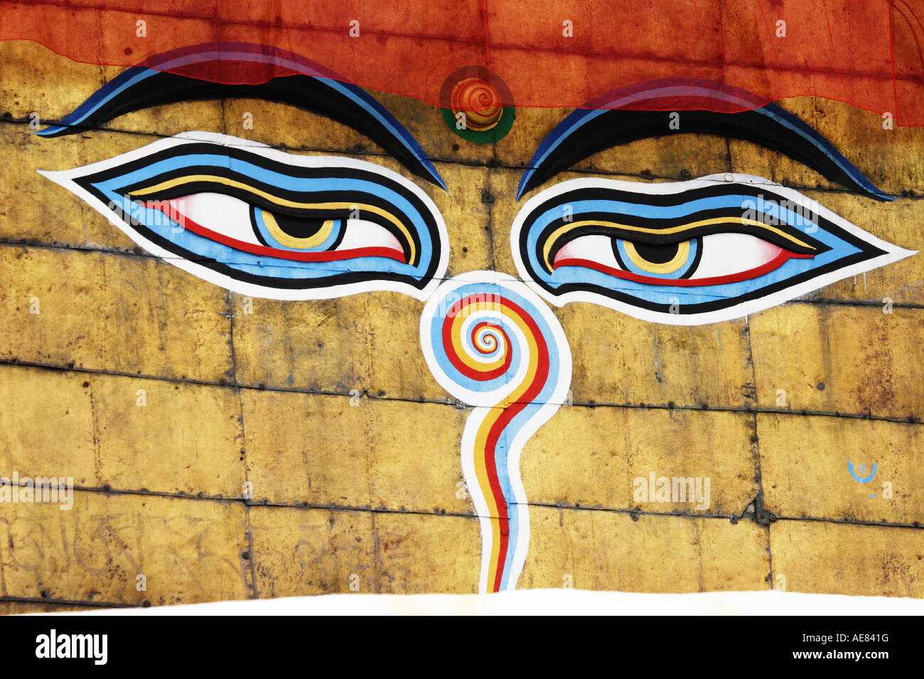 Eyes of Buddha at Swayambhunath Stupa Kathmandu Nepal Stock Photo Alamy