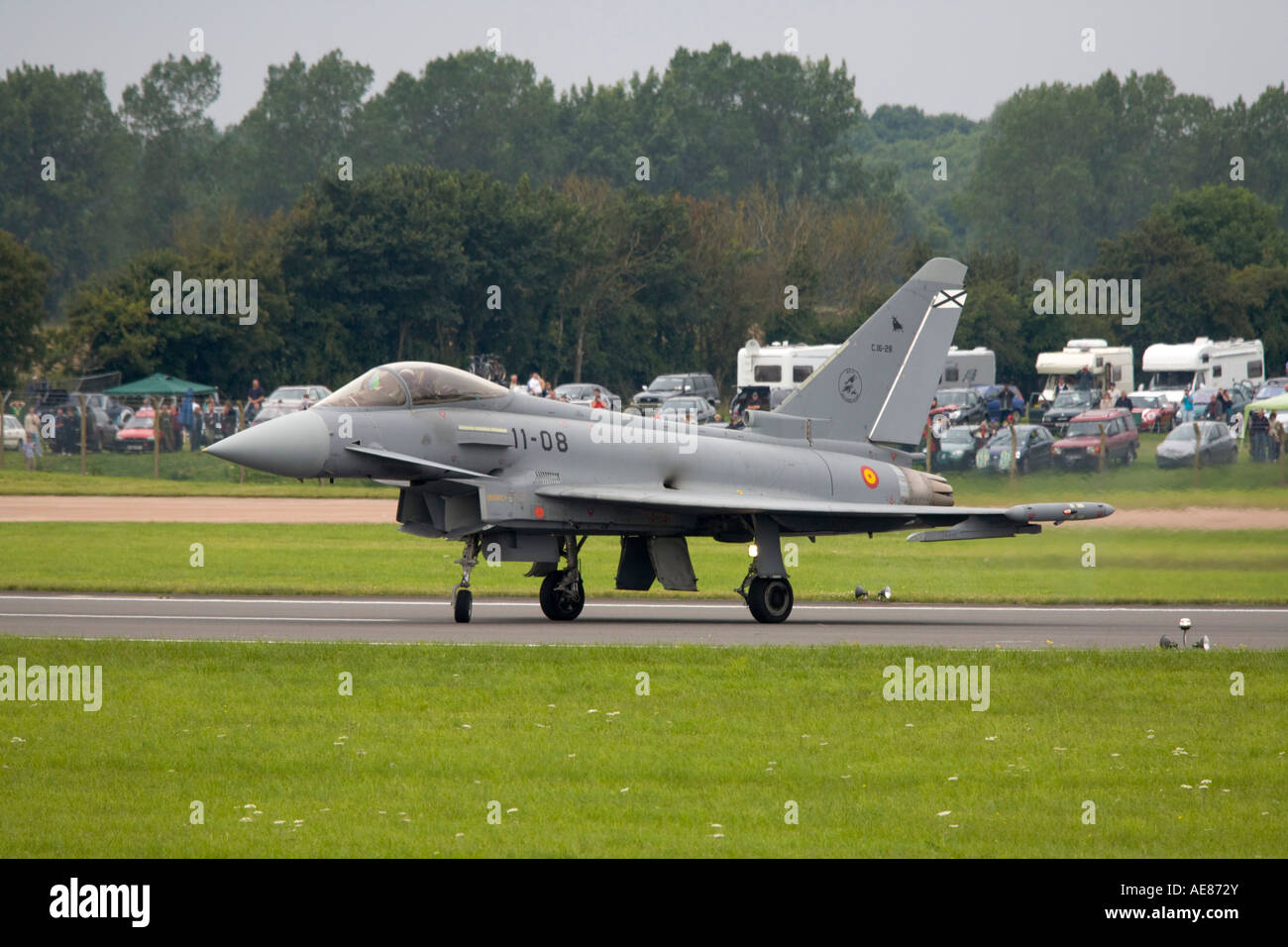 RAF Fairford Royal Air Force RIAT Royal International Air tattoo 2007 Airshow Air Show Eurofighter Typhoon Spanish Air Force Stock Photo