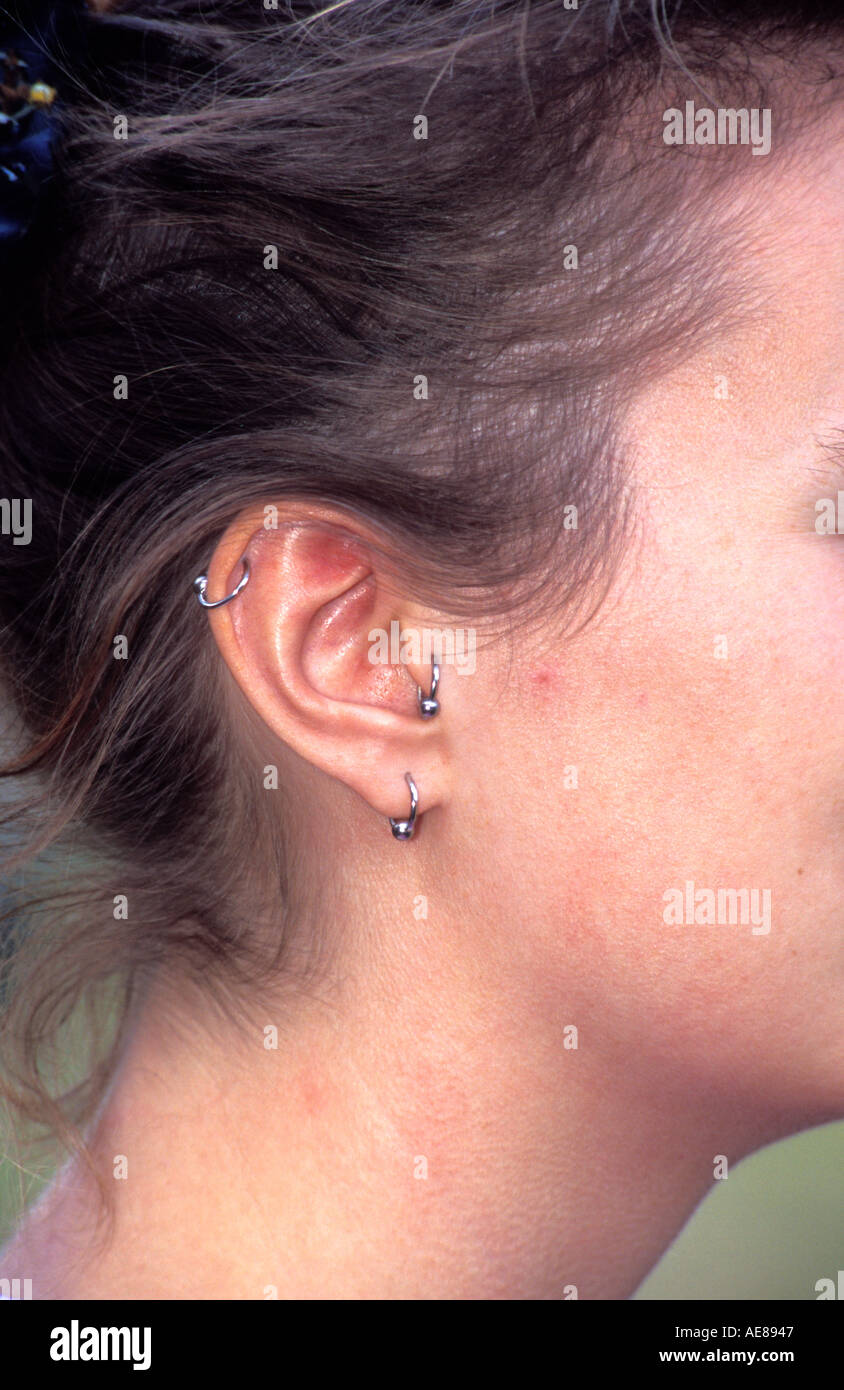 Pierced ear hires stock photography and images Alamy