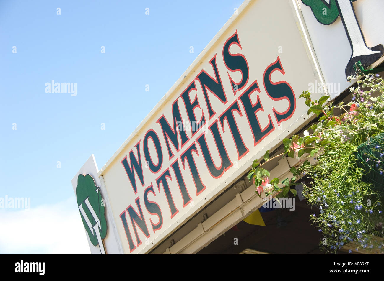 WI Womens Institute sign at the Great Yorkshire Show Harrogate North Yorkshire England UK United Kingdom GB Great Britain Stock Photo