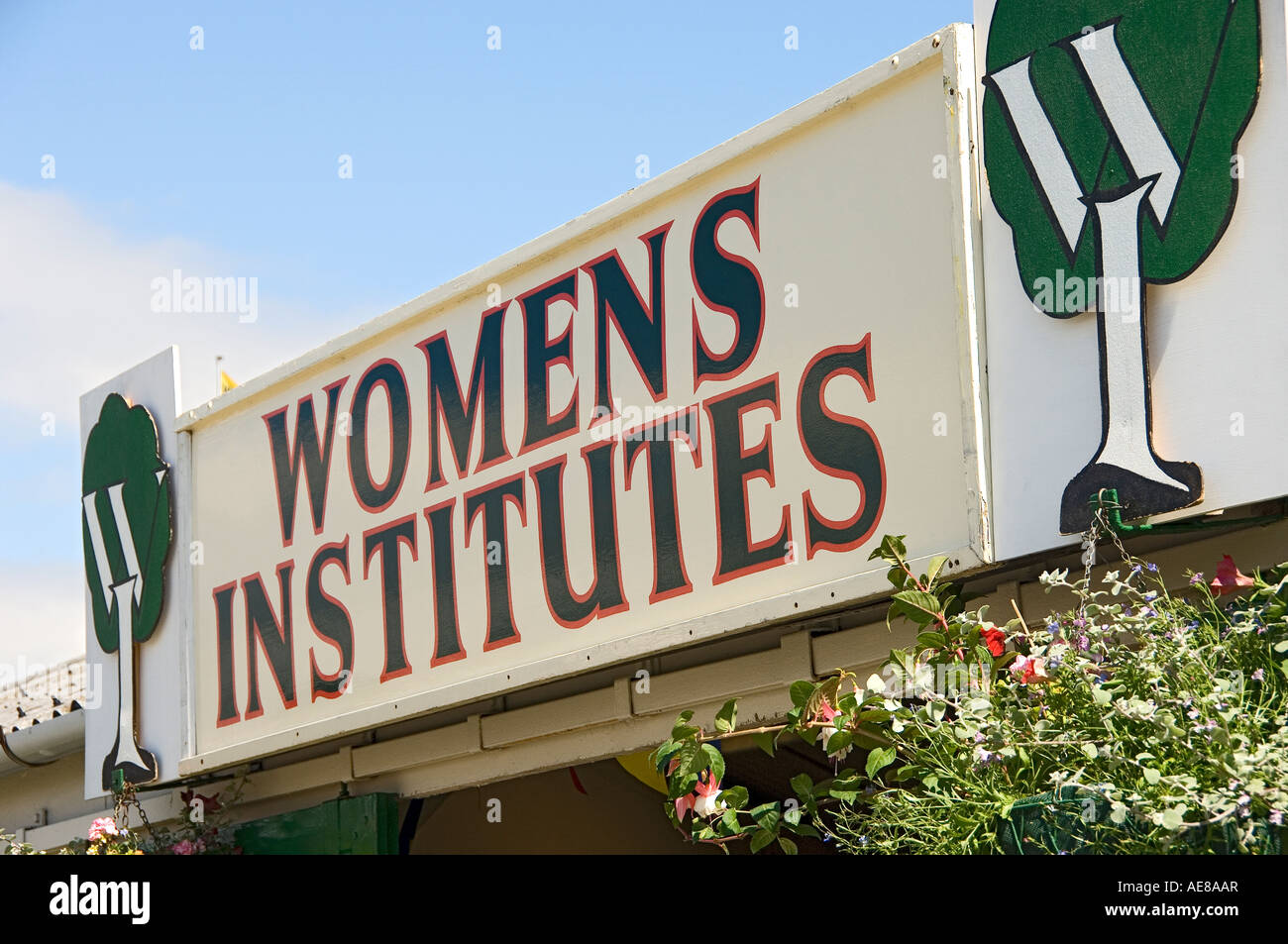 Womens Institute WI sign at the Great Yorkshire Show Harrogate North Yorkshire England UK United Kingdom GB Great Britain Stock Photo