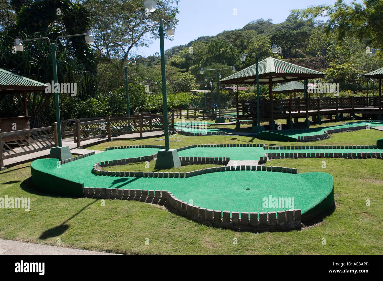 golf mini miniature putt Stock Photo