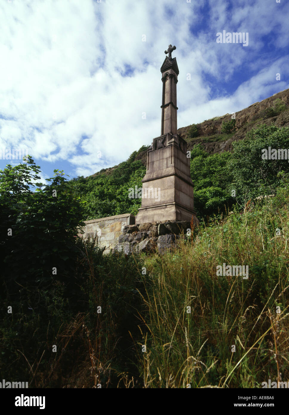 dh BRUNTISLAND FIFE Alexander II monument last Scottish Celtic Kings riding accident Stock Photo