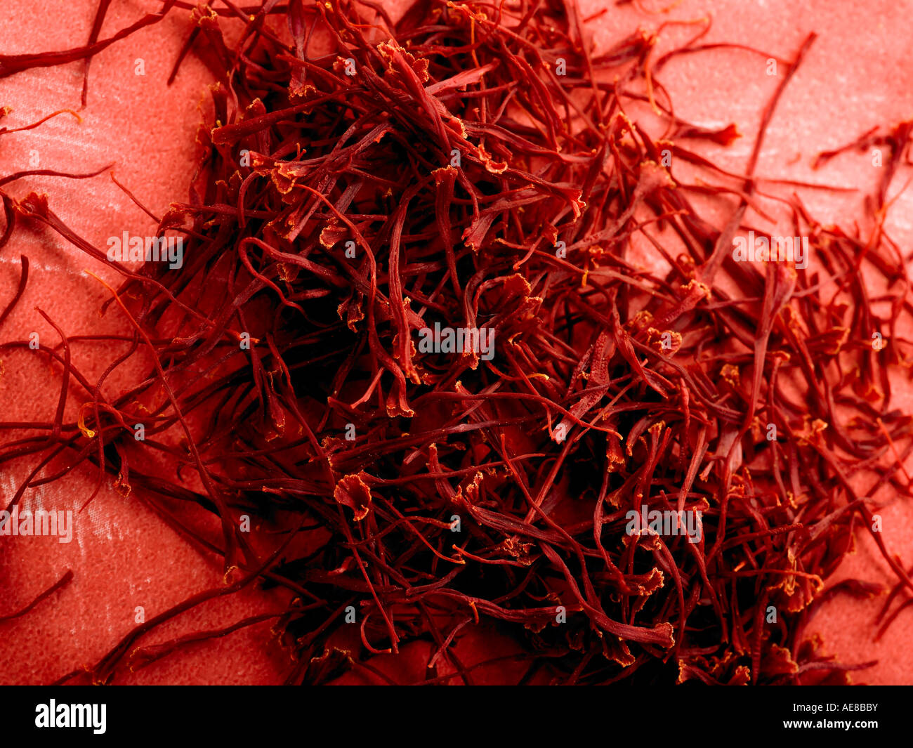 dried spice saffron strands in a heap Stock Photo Alamy